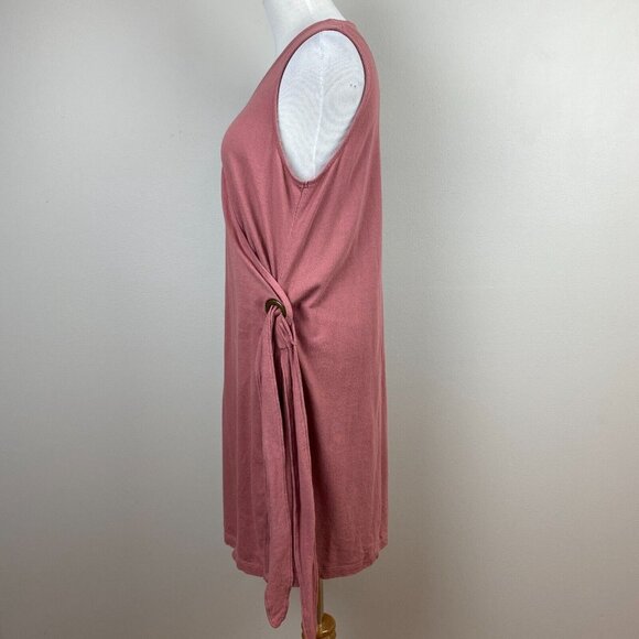Roxy Wrap Dress 8 Pink Mauve Mini Sleeveless V-Neck Tie Rhythm Luck Lightweight - Picture 7 of 12